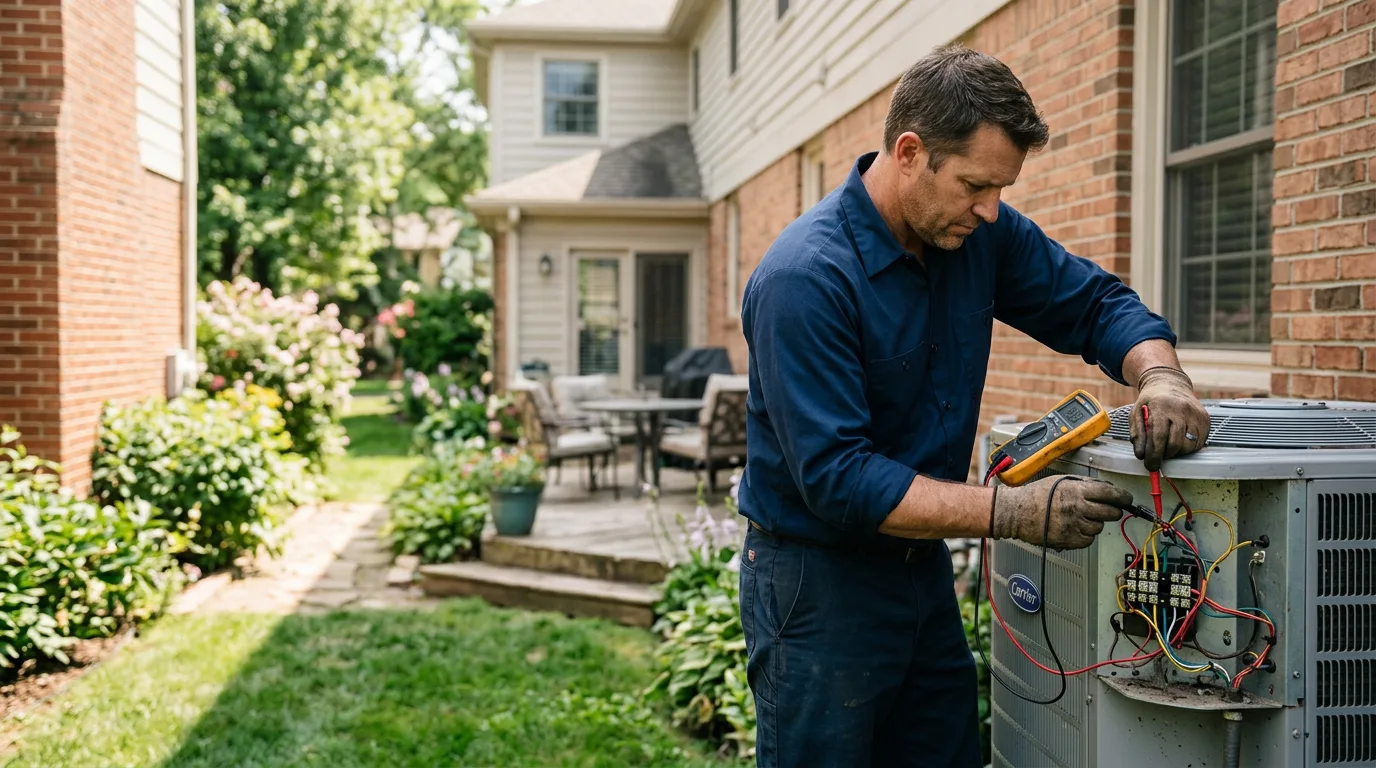 HVAC technician working near Carolina Beach, NC